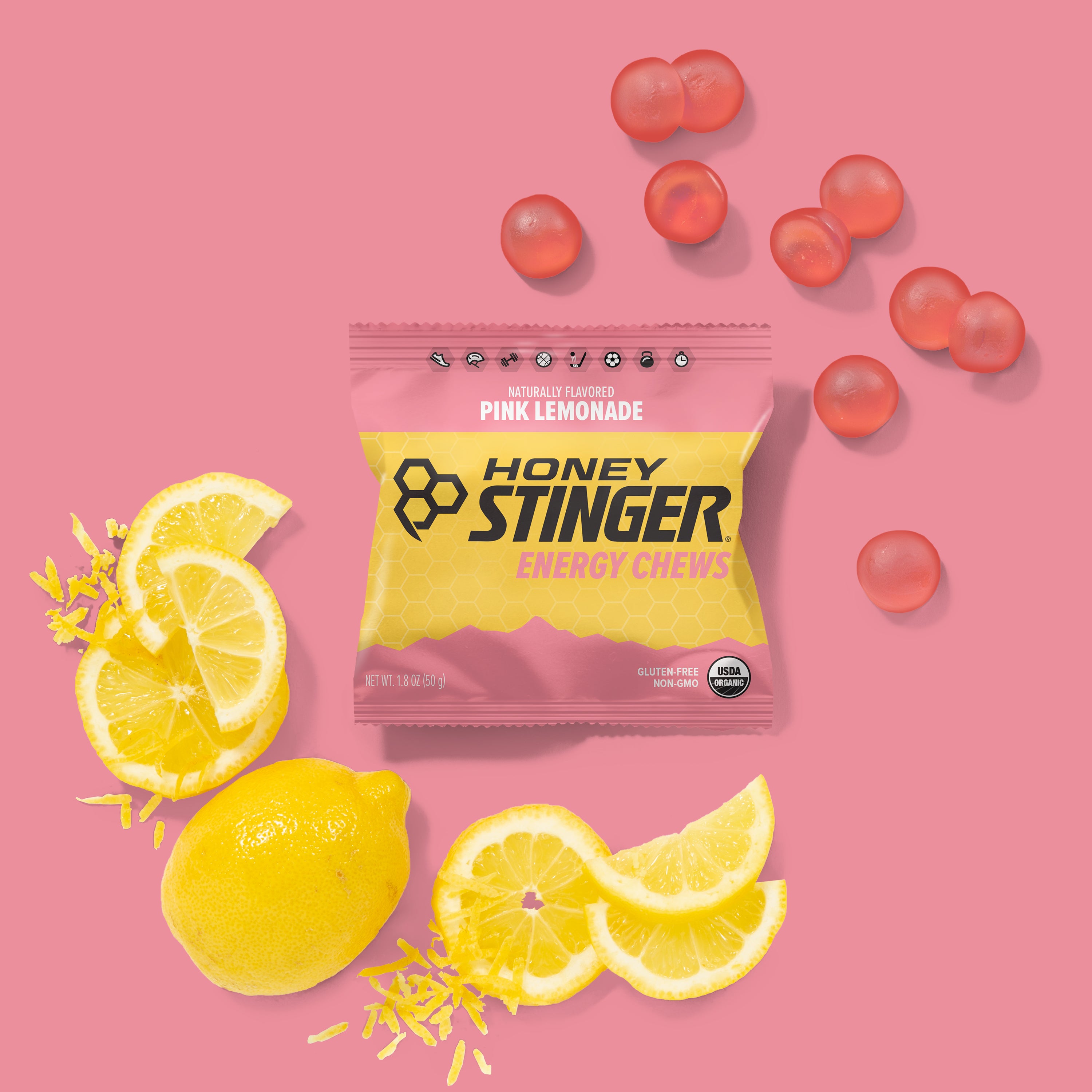 Pink Lemonade Energy Chews Box of 12