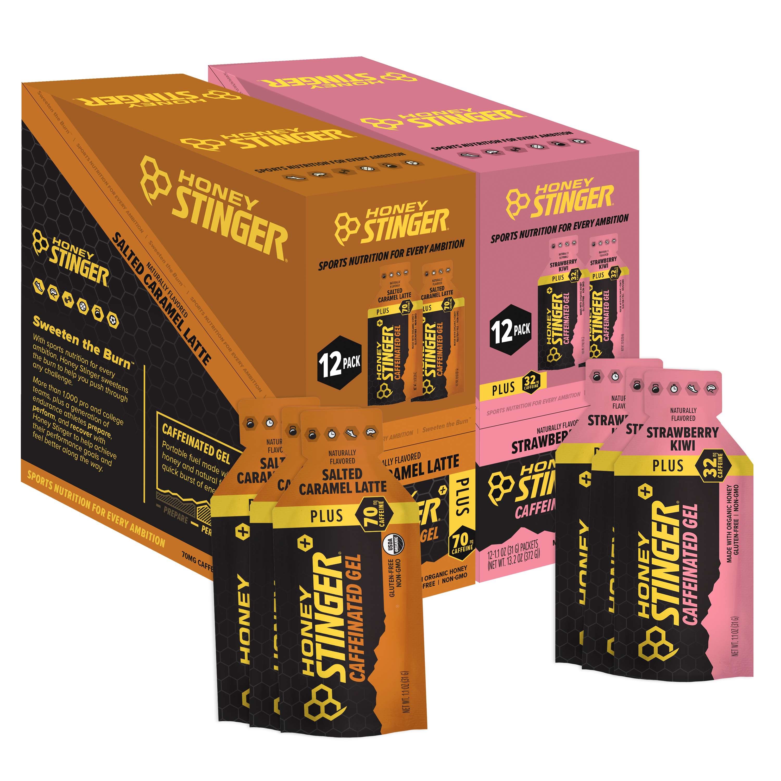 Caffeinated Energy Gel Variety Pack of 24