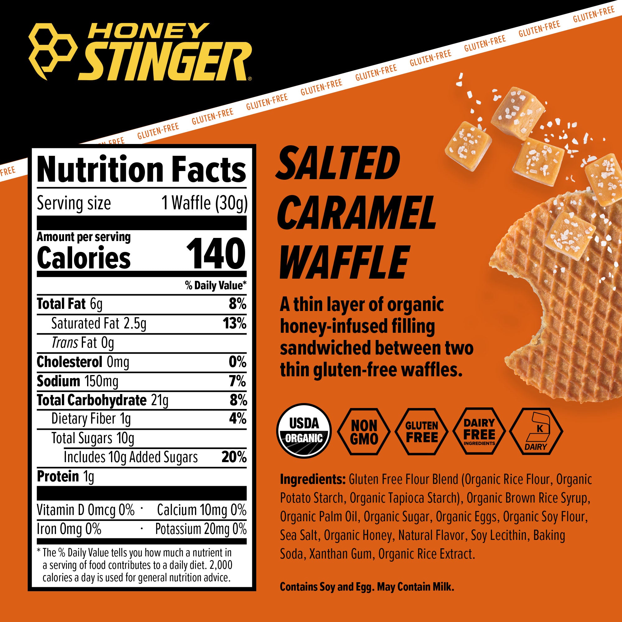 Salted Caramel Gluten-Free Waffle Box of 16