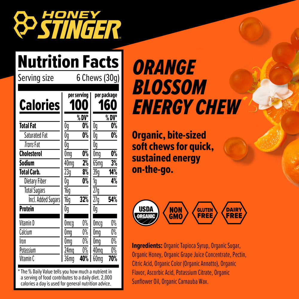 Orange Blossom Energy Chews Box of 12